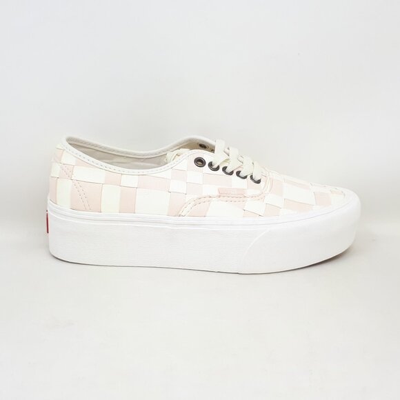 Vans Authentic Stackform Woven Platform White Shoe Sneaker Mens 7 / Womens 8.5 - Picture 1 of 12
